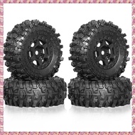 4pcs 51mm 1.0inch Beadlock Wheel Tire Set for 1/18 1/24 RC Crawler Car TRX4M SCX24 AX24 FCX24 Upgrad