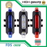 Lampu Belakang Sepeda Kedap Kedip Led Charger Defensor 5 LED Bisa Charger Ulang