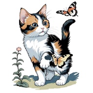 3D cat picture sticker (CAT039-041)