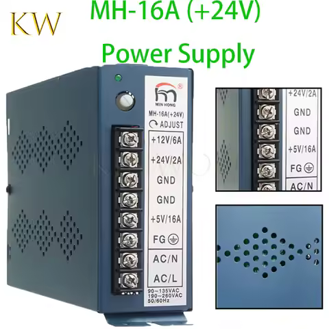 MH-16A(-5V) 5V 16A 12V 4A -5V 1A Power Supply MH-16A(+24V) +5V/16A 12V/6A 24V/2A Power Supply Switch