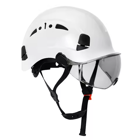Construction Safety Helmet With Goggles Visor High Quality ABS Hard Hat Light ANSI Industrial Work H