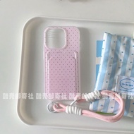 HP Latest Polka Dot Card Holder for Soft Case Samsung S25 S24 Plus Ultra A07 A17 5G A26 A06 A26 A36 