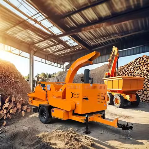 Diesel Engine Wood Chipper 10 inch Forestry Machinery Wood Chipper Machine Commercial Heavy Duty Woo