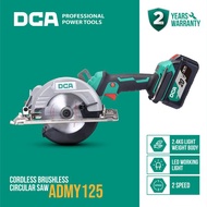 DCA BRUSHLESS CIRCULAR SAW / GERGAJI SIRKEL BATERAI 20V 125MM ADMY125