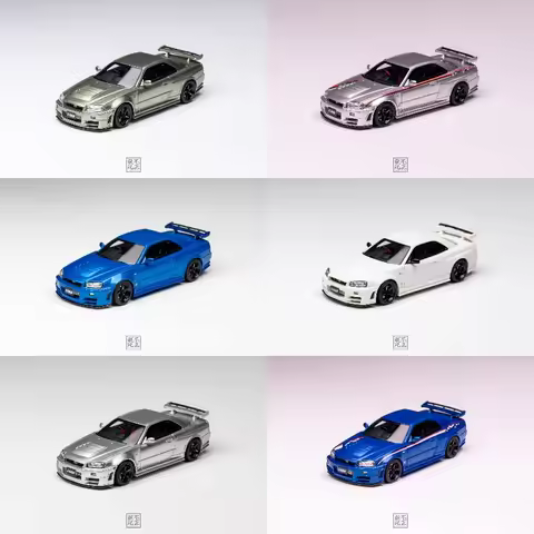 1:64 Scale GTR R34 NISMO Z-TUNE Resin Car Model