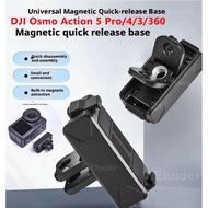 Camera Magnetic Quick Release Base For DJI OSMO NANO Osmo360 Action 5 Pro Dual Interface Aluminum Al