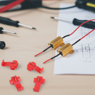 2 Sets 25W 50W Aluminum Shell Load Resistors 5ohm 6ohm 8ohm 10ohm 24ohm 50ohm 100ohm for Car Lamp Fl