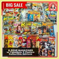 ┻ ↂ ✗ K-ZONE MAGAZINES w/ FOLDABOTS 2 (2012 - 2017)+POSTER, STICKERS &TOYS|Vintage K Zone/KZone Bac