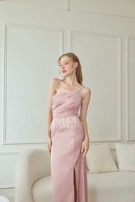 ROSSARIN - Gala Fur Dress เดรสออกงาน เดรสราตรียาว