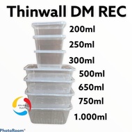 [Dijual] THINWALL DM PERSEGI PANJANG 750ML REC/KOTAK MAKAN 1 DUS 500