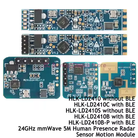 10pcs/1pc HLK-LD2410B LD2410C LD2410 LD2410S High Sensitivity 24G Human Presence Statu Radar Heartbe