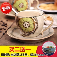 Filled stamp CAI Mei flower and bird song spring features hand-painted， porcelain coffee cup and sau