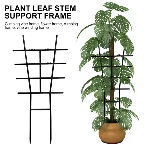 Plastic Climbing Plant Trellis Black 1PCS Spliceable Stem Support Easy Assembly for Monstera Orchid 