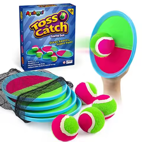 Toss and Catch Ball Game Outdoor Toys for Yard Games Beach Toys Outside Games for 3 4 5 6 7 8 9 10 Y