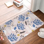 Anti-Slip Rug Door mat Living Room Mat Peacock Loral Balcony Carpet Welcome Decor