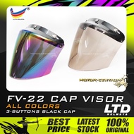 ORIGINAL LTD 3 BUTTONS CAP VISOR (TAJAM&PANJANG) FV-22 TINTED BRONZE, IRIDIUM RAINBOW FOR MS88, SGV,