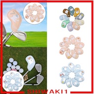 [Shiwaki1] 9Pcs Golf Iron Covers Set Golf Clubs Case Protective Golf Club Headcovers