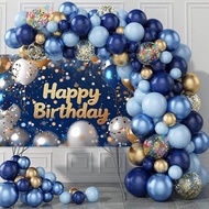 Dark Blue Balloon 50th 60th Garland Arch Set Birthday Party Decor for Anniversary Babyshowerkaarawan