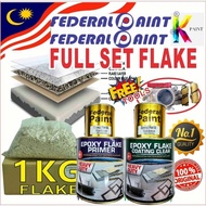 Federal Paint Epoxy Colour Flake Coating Toilet Kitchen Floor Tile Leaking/Cat Lantai Flake Anti-Sli