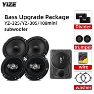 YIZE Car Audio Modification Whole Package Upgrade 6.5 inch Loudspeaker 10 inch Subwoofer Head Front Rear Doors 6-speaker
