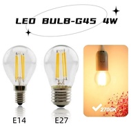 [Ready Stock] Led G45 Bulbs E14 E27 Ping Pong Filament Bulb Chandelier Crystal Light Bulbs Pendant L