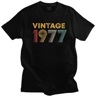 1977 Retro Time T-Shirt Men 100% Cotton T-Shirt 43 Years Old 1977 43 Years Old Birthday Gift T-Shirt