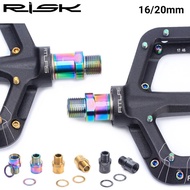 RISK Bicycle Pedal Extension Axis Extender Spacers Washer Titanium Alloy Screw