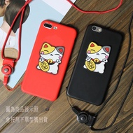 Flat Lucky Cat Samsung Galaxy S6 edge/S6/S9/S9+Phone Case Phone Soft