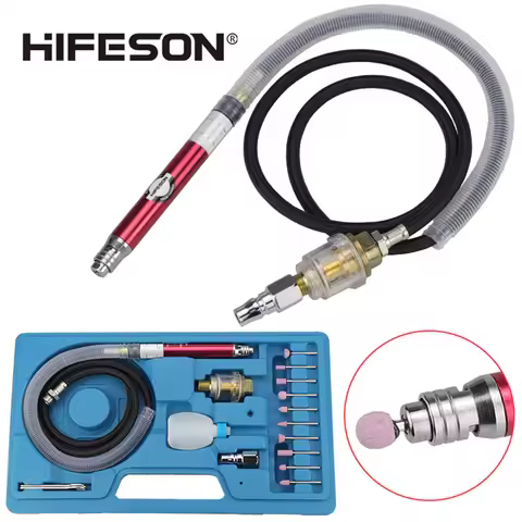 HIFESON Pneumatic Grinding Pen Set Air Die Grinder Machine Engraving Mini Polishing Air Tools Grinde