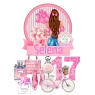 Sweet 17 birthday cake topperGirl