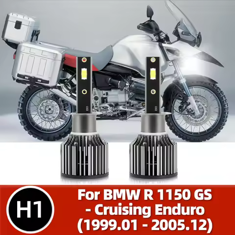 100W White 15000LM Motorcycle H1 LED Headlights CSP Bulb 12V For BMW R1150GS -Cruising Enduro 1999 2