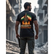 Iran Revolution Men's T-Shirt – Iran Palestine Character & Flag Images