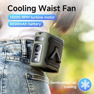 2026 High Wind Cooling Waist Fan 8000mAh High Wind Power Cooling Waist Fan