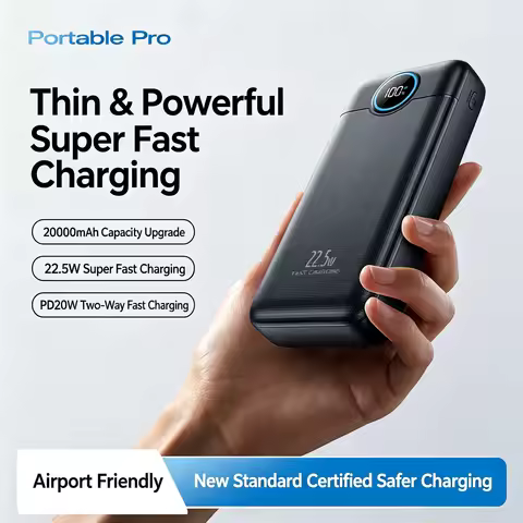 80000W Fast ChargingPowerBank Thin Portable Round Digital Display Airport Friendly Certified Powerba