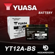 แบตเตอรี่แห้งแยกกรด ยัวซ่า (Yuasa) YT12A-BS สำหรับ ER6N Ninja650 Z1000 SV650 GXS-750