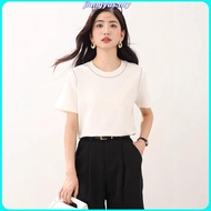 IER Top Line Round Neck Casual Short Sve t-Shirt Women