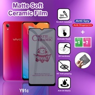 ANTI GORES KACA UNTUK VIVO Y91C CERAMIC MATTE TEMPERED GLASS PRIVASI SPY PELINDUNG LAYAR 1802