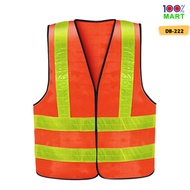 [100% Mart] Safety Highlight Vest Contrustion Orange 橘色反光安全背心高透气 DB-222