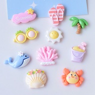 3D Colored Stickers Clay Accessories Beach Character Beach Summer