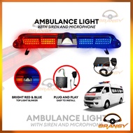 Excellabs Ambulance Blinker LED Light with Siren and Microphone / Ambulance Emergency Top Light