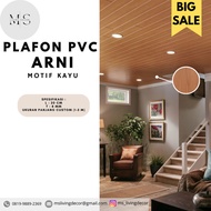 Plafon PVC Arni | Plafon Murah Minimalis Motif Kayu 20 cm
