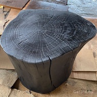 Log Carbonized Stool Pier Special-Shaped Black Camphor Wood Pier Stump Root Carving Change Shoes Big