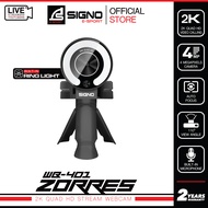 SIGNO E-Sport 2K Quad HD Stream Webcam ZORRES รุ่น WB-401 (กล้องเว็ปแคม)