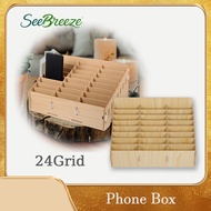 24-Grid Drawer Organizers Wooden Desktop Grid Management Standard Packaging Phone Storage Box