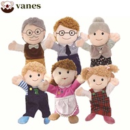 VANES Family Puppet Hand Doll Baby Gift Birthday Gift Home Decoration Hand Puppet Father Mother Educational Playhouse Half Body Grandpa Grandma Puppet Plush Toy