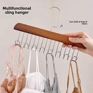 Solid Wood 8-Hook Hanger Rack | Multifunctional Closet Organizer for Tank Tops, Camisoles, Bras, Bel