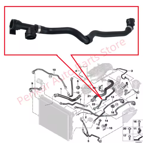 17128602616 Coolant Return Line For BMW G30 G31520i 530e 530i G32 630i G11 G12 730Li 740Le B46 B48