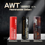 AWT 18650 3000mAh3400mAh3500mAh Battery High Firing3.7V Rechargeable Battery charge