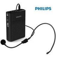 飛利浦 - SBM200B 3W掛腰擴音器連麥克風 喇叭 體積少音量大 支持 AUX USB MicroSD插卡 黑色 - 平行進口