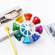 Orff 8-Tone Colorful Rotating Bell With Sticks Children Toy For Children's Music Enlightenment Percu
